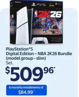 Walmart PlayStation 5 Digital Edition - NBA 2k26 Bundle (model group - slim) offer