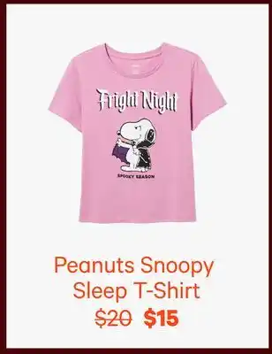 Joe Fresh Peanuts Snoopy Sleep T-Shirt offer