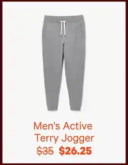 Joe Fresh Men's Active Terry Jogger offer