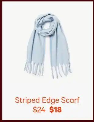 Joe Fresh Striped Edge Scarf - Light Blue offer