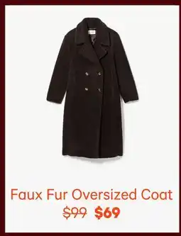 Joe Fresh Faux Fur Oversized Coat offer