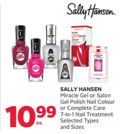 Rexall SALLY HANSEN Miracle Gel or Salon Gel Polish Nail Colour or Complete Care 7-In-1 Nail Treatment offer
