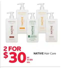 Rexall NATIVE Hair Care offer