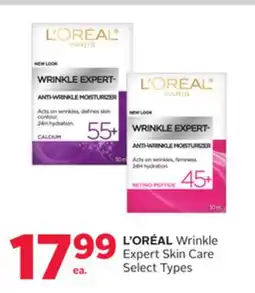 Rexall L'ORÉAL Wrinkle Expert Skin Care offer