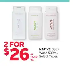 Rexall NATIVE Body Wash offer