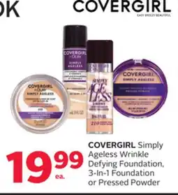 Rexall COVERGIRL Simply Ageless Wrinkle Defying Foundation, 3-In-1 Foundation or Pressed Powder offer