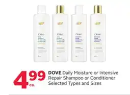 Rexall DOVE Daily Moisture or Intensive Repair Shampoo or Conditioner offer