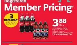 Rexall COCA-COLA or PEPSI Regular or Diet 6x710mL offer