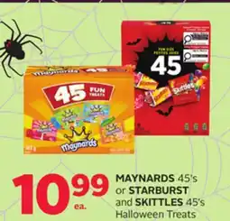 Rexall MAYNARDS 45' s or STARBURST and SKITTLES 45' s Halloween Treats offer
