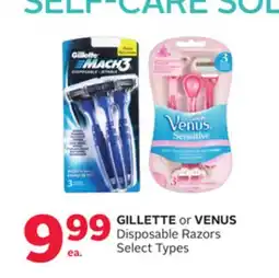 Rexall GILLETTE or VENUS Disposable Razors offer