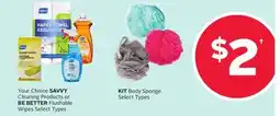 Rexall SAVVY Cleaning Products or BE BETTER Flushable Wipes offer