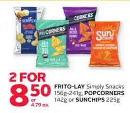 Rexall FRITO-LAY Simply Snacks 156g-241g, POPCORNERS 142g or SUNCHIPS 225g offer