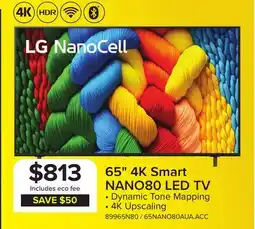 Leon's LG 65 4K NanoCell Smart LED TV - 65NANO80AUA offer