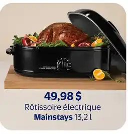 Walmart Rôtissoire électrique Mainstays 13,2 L offer