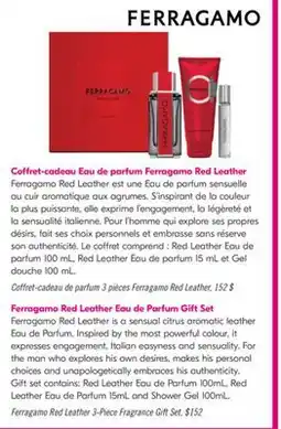 Pharmaprix Ferragamo Red Leather 3-Piece Fragrance Gift Set offer
