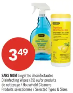 Pharmaprix NO NAME Disinfecting Wipes (35) or Household Cleaners offer