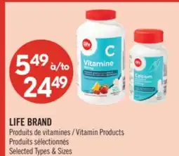 Pharmaprix LIFE BRAND Vitamin Products offer