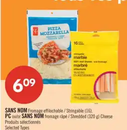 Pharmaprix NO NAME Stringable (16), PC or NO NAME Shredded (320 g) Cheese offer