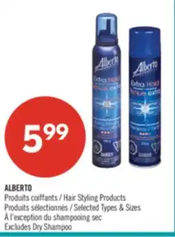 Pharmaprix ALBERTO Hair Styling Products offer