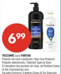 Pharmaprix TRESEMMÉ or PANTENE Hair Care Products offer