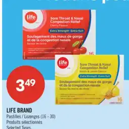 Pharmaprix LIFE BRAND Lozenges offer