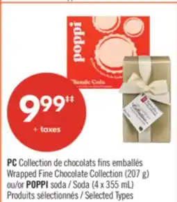 Pharmaprix PC Wrapped Fine Chocolate Collection (207 g) or POPPI soda (4 x 355 mL) offer