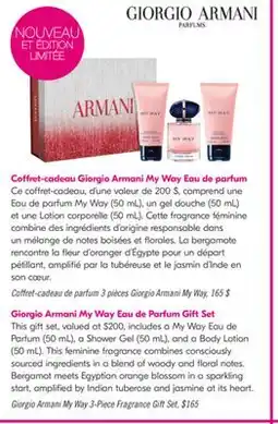 Pharmaprix GIORGIO ARMANI My Way 3-Piece Fragrance Gift Set offer