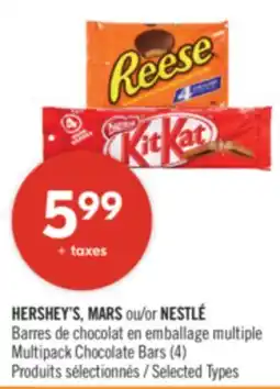 Pharmaprix HERSHEY'S, MARS or NESTLÉ Multipack Chocolate Bars (4) offer