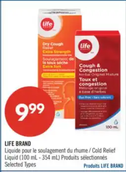 Pharmaprix LIFE BRAND Cold Relief Liquid (100 mL - 354 mL) offer