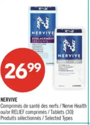 Pharmaprix NERVIVE Nerve Health or RELIEF Tablets (30) offer