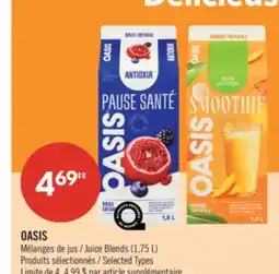 Pharmaprix OASIS Juice Blends offer