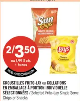 Pharmaprix Selected Frito-Lay Single Serve Chips or Snacks offer
