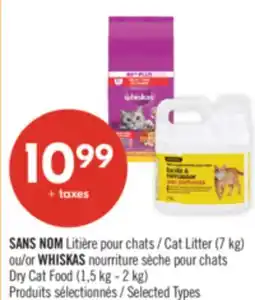 Pharmaprix NO NAME Cat Litter (7 kg) or WHISKAS Dry Cat Food (1,5 kg - 2 kg) offer