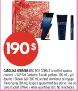 Pharmaprix CAROLINA HERRERA BAD BOY COBALT Gift Set Contains: Shower Gel (100 mL), Travel Spray (10 mL) offer