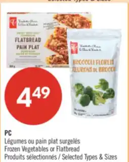 Pharmaprix PC Frozen Vegetables or Flatbread offer