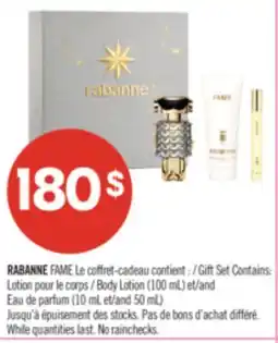 Pharmaprix RABANNE FAME Gift Set offer