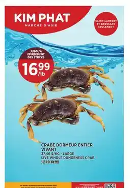 Kim Phat LIVE WHOLE DUNGENESS CRAB offer