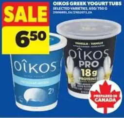 Real Canadian Superstore Oikos greek yogurt tubs offer