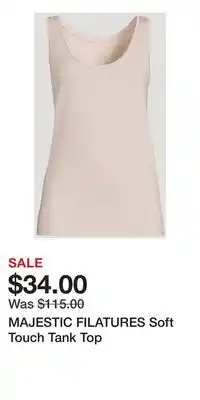 Holt Renfrew MAJESTIC FILATURES Soft Touch Tank Top offer