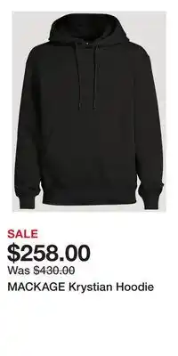 Holt Renfrew MACKAGE Krystian Hoodie offer