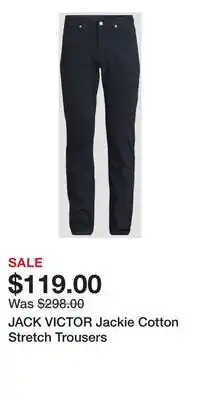 Holt Renfrew JACK VICTOR Jackie Cotton Stretch Trousers offer