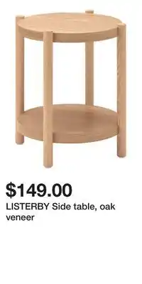 IKEA LISTERBY Side table, oak veneer offer