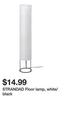 IKEA STRANDAD Floor lamp, white/black offer