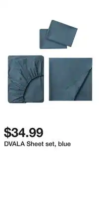 IKEA DVALA Sheet set, blue offer