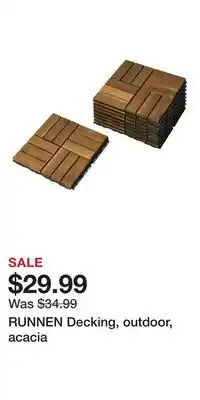 IKEA RUNNEN Decking, outdoor, acacia offer