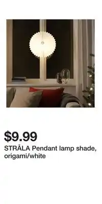IKEA STRÅLA Pendant lamp shade, origami/white offer