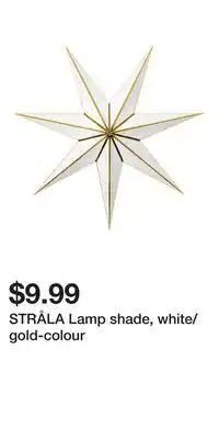 IKEA STRÅLA Lamp shade, white/gold-colour offer