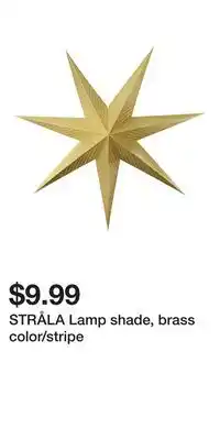 IKEA STRÅLA Lamp shade, brass color/stripe offer