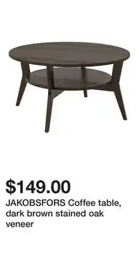 IKEA JAKOBSFORS Coffee table, dark brown stained oak veneer offer