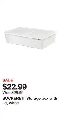 IKEA SOCKERBIT Storage box with lid, white offer